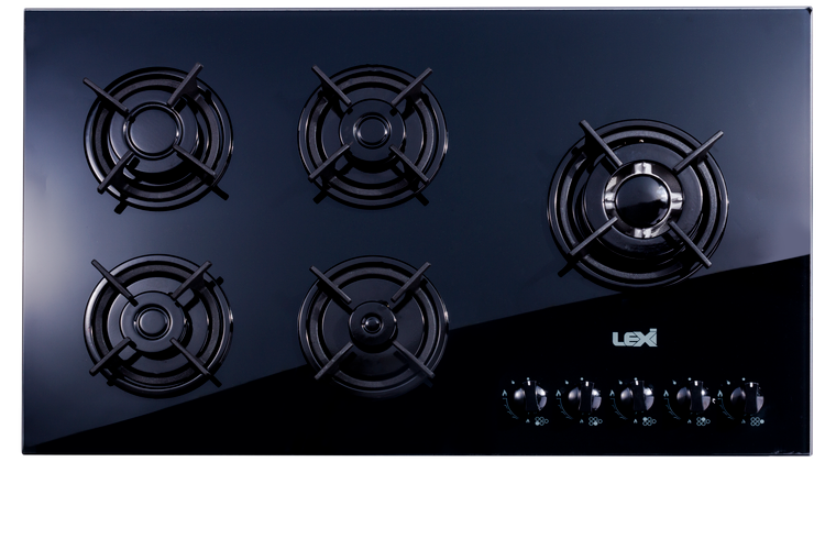 اجاق گاز 5 شعله شیشه ای توکار لگزی مدل G-9-S