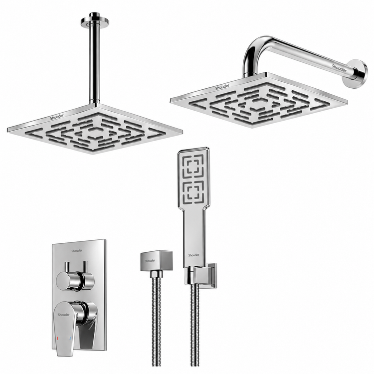 شیر حمام توکار شودر مدل رومر پلاس تیپ Brass 3