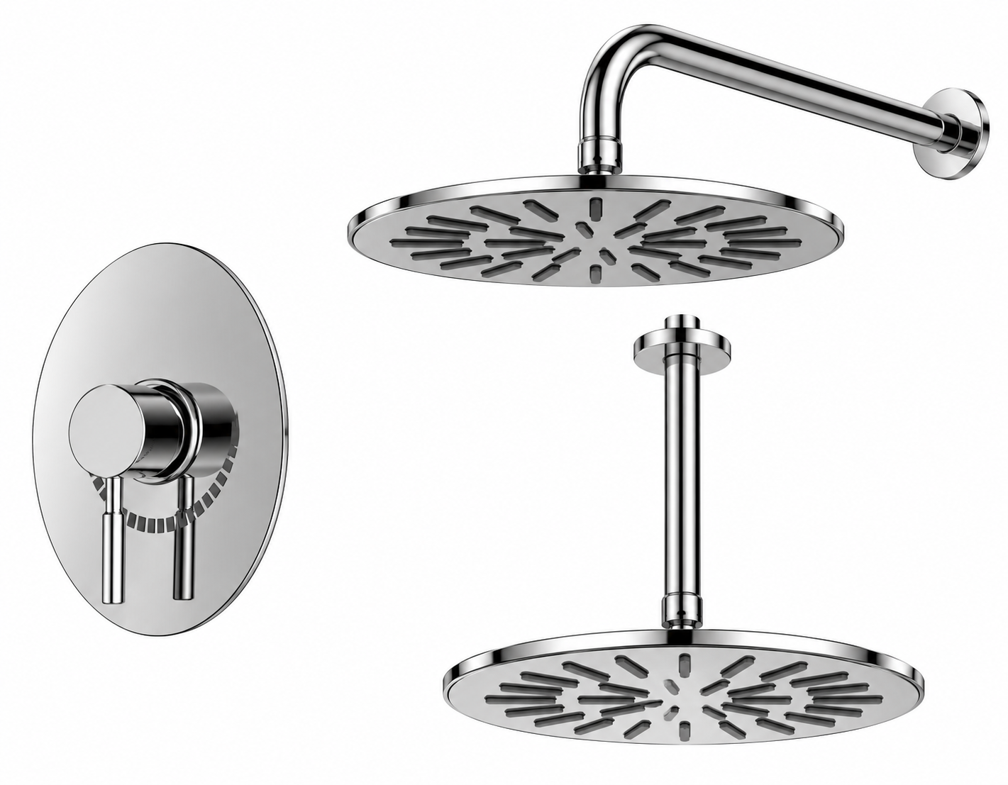 شیر حمام توکار شودر مدل روگن تیپ Brass 1