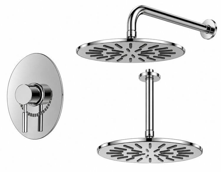 شیر حمام توکار شودر مدل روگن تیپ Brass 1