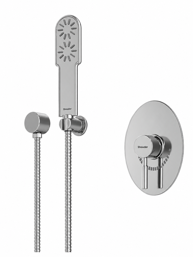 شیر حمام توکار شودر مدل روگن تیپ Brass 2