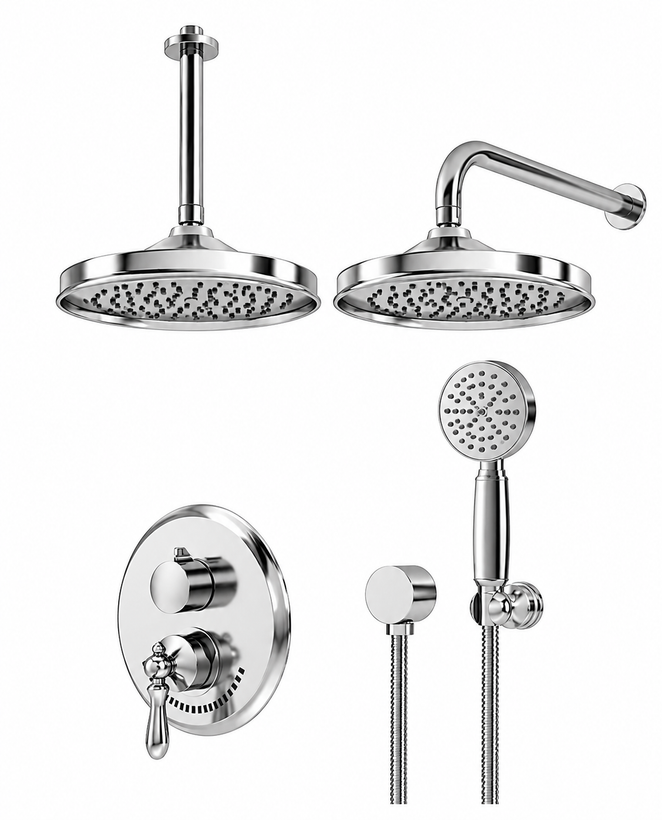 شیر حمام توکار شودر مدل زیگموند تیپ Brass 3