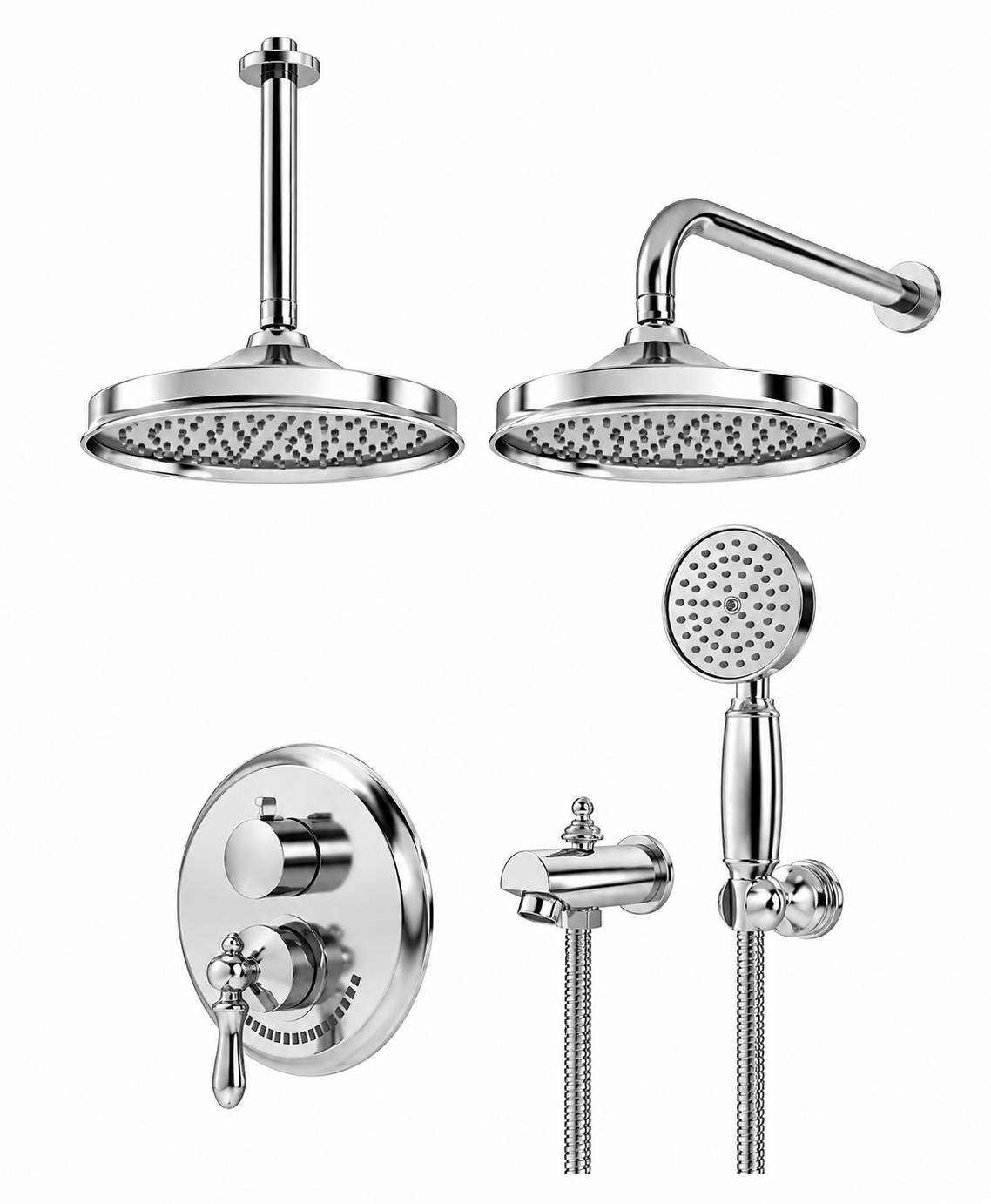 شیر حمام توکار شودر مدل زیگموند تیپ Brass 4