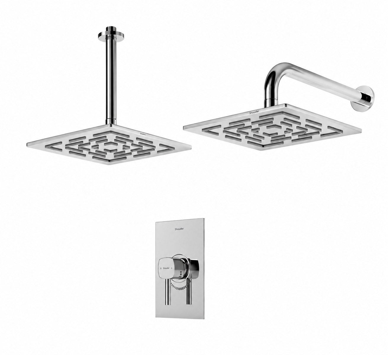 شیر حمام توکار شودر مدل رومر تیپ Brass 1