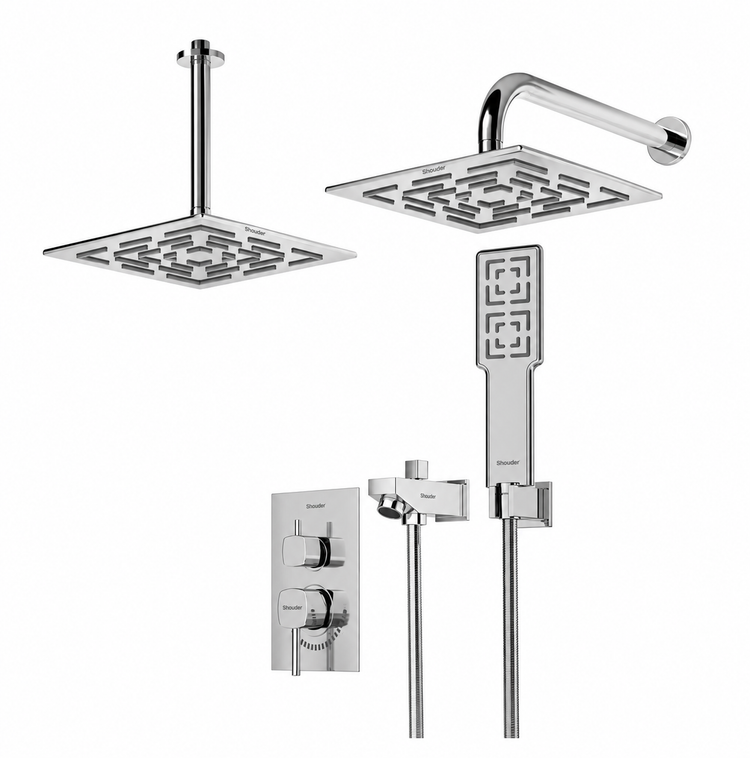 شیر حمام توکار شودر مدل رومر تیپ Brass 4